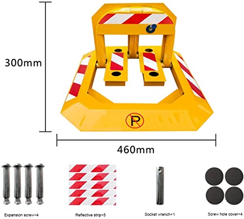 GOOFFY Parking Post, Parking Barrier, for Parking Lot Car Wheel Parking Blocks, Car Ground Lock, Parking Space Lock, Parking Pile Parking Space Lock Parking