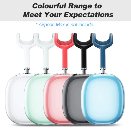 Foweroty Case Cover for AirPods Max, Soft TPU Clear Anti-Scratch Protective Cover for AirPod Max, Transparent Accessories Skin Protector for Airpods Max Headphones (Clear)