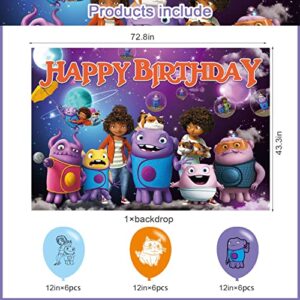 Home Movie Backdrop Birthday Banner for Home Movie Birthday Party Supplies Cartoon Adventure Home Photograph Background Photo Booth 5x3ft