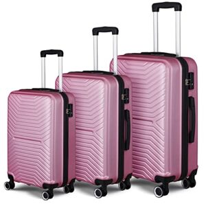 houagi luggage sets expandable abs hardshell 3pcs clearance luggage hardside lightweight durable suitcase sets spinner wheels suitcase with tsa lock 20in/24in/28in