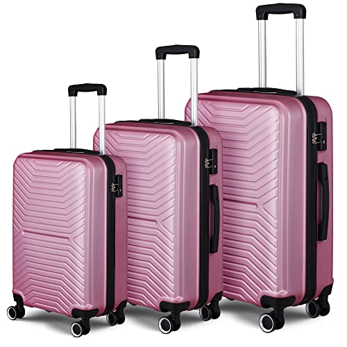 HOUAGI Luggage Sets Expandable ABS Hardshell 3pcs Clearance Luggage Hardside Lightweight Durable Suitcase sets Spinner Wheels Suitcase with TSA Lock 20in/24in/28in