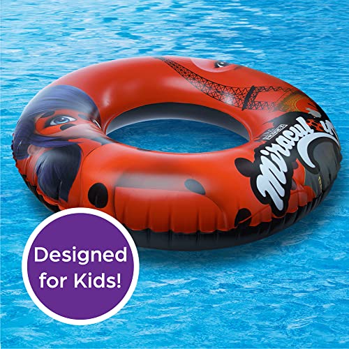 Miraculous Ladybug Officially Licensed Pool Float Raft Inflatable Tube – 30 Inches –Ladybug & Tiki – Ring Float – Inner Tube Floatie Perfect for Beach, Pool, Lake – Swimming Ring