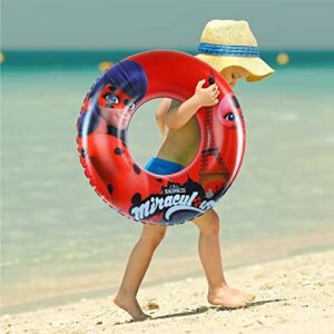Miraculous Ladybug Officially Licensed Pool Float Raft Inflatable Tube – 30 Inches –Ladybug & Tiki – Ring Float – Inner Tube Floatie Perfect for Beach, Pool, Lake – Swimming Ring