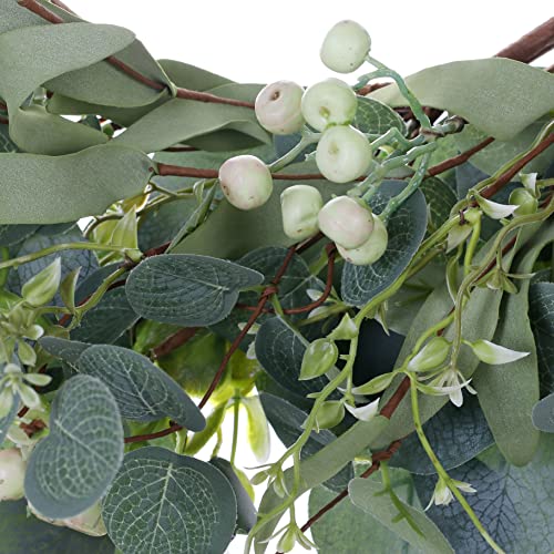 18 inch Wreaths for Front Door Spring Summer Green Eucalyptus Wreath for Front Door Wreaths for Front Door Outside All Seasons