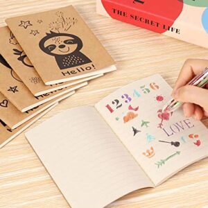 Sikao 12 Pack Cute Animals Mini Notebooks for Kids Party Favors, A6 Small Notebooks for Girls Teens, Notebook Bulk for Class Prizes Bag Stuffer, Little Journals for Kids, Happy Mini Journal