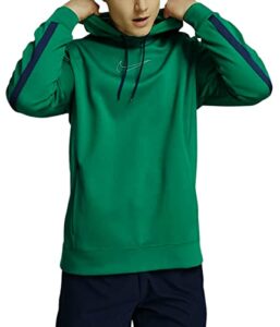 nike dri-fit men's long-sleeve hooded training top shirt (as1, alpha, l, regular, regular, standard, green)