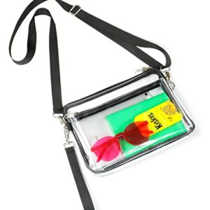 Mildbeer Clear Purses for Women Stadium, Small Clear Purse Stadium Approved with Removable Straps for Concert Festivals and Work