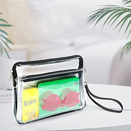 Mildbeer Clear Purses for Women Stadium, Small Clear Purse Stadium Approved with Removable Straps for Concert Festivals and Work