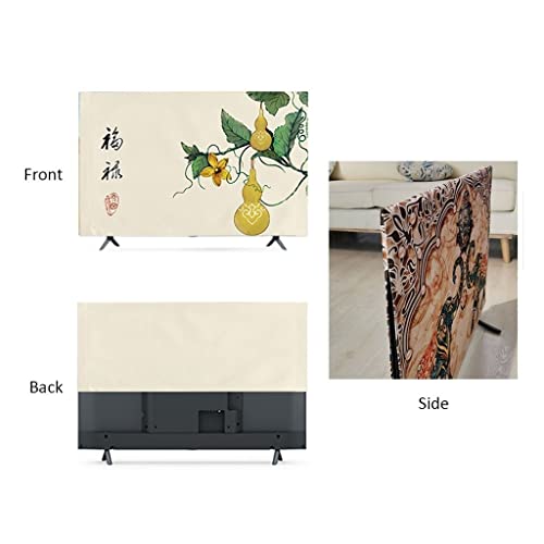 LILIKY 22-60inch TV Covers Cotton and Linen Blend Computer Dust Covers, TV/PC Hanging Protective Covers, Sunproof Waterproof Fabric TV/PC Screen Covers (Color : C, Size : 28in(68 * 43 * 5cm))