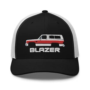 1988 chevy k5 blazer truck off-road 4x4 vintage classic trucker cap snapback hat black/white