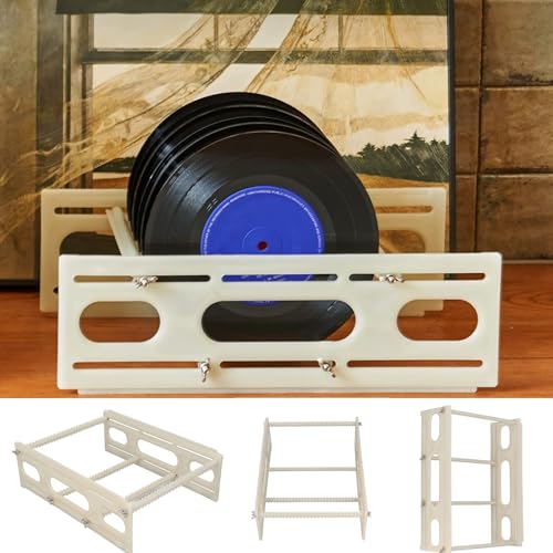 YYQTGG Record Holder,Record Drying Rack, Bending Resistant ABS Plastic Large Capacity Record Holder Storage Stand Fast Assembly Record Player Holder for Household Use