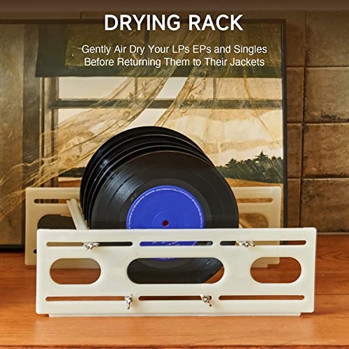 YYQTGG Record Holder,Record Drying Rack, Bending Resistant ABS Plastic Large Capacity Record Holder Storage Stand Fast Assembly Record Player Holder for Household Use