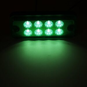 KIMISS Indicator Light Perfectly Sealed Waterproof Surface Mount LED Sign Light 6pcs 8 LED Clearance Side Marker Light Indicator Lamp Truck Trailer Lorry (green)