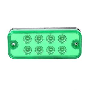 kimiss indicator light perfectly sealed waterproof surface mount led sign light 6pcs 8 led clearance side marker light indicator lamp truck trailer lorry (green)
