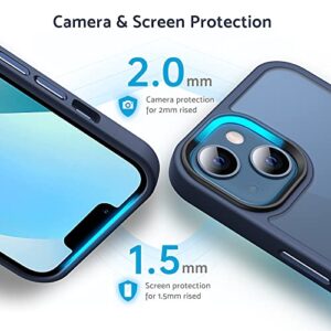 Anqrp Designed for iPhone 13 Mini Case, [Support Wireless Charging] Soft Silicone Slim Anti-Scratch Phone Case for iPhone 13 Mini 5.4 inch, Blue