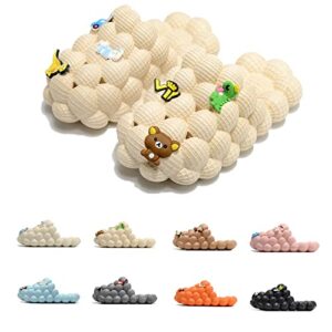 bubble slides for kids, boys girls cloud slides，non-slip open toe breathable pool slippers, comfy cushioned thick sole house slippers bedroom shower slippers