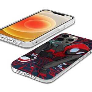 Compatible with iPhone 13 Mini Case Miles Hoodie Movies Super Heroes Morales Flexible Soft TPU Pure Clear Protective Phone Case Cover