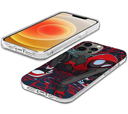 Compatible with iPhone 13 Mini Case Miles Hoodie Movies Super Heroes Morales Flexible Soft TPU Pure Clear Protective Phone Case Cover