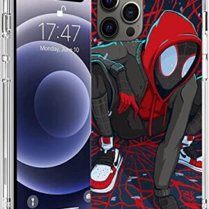 Compatible with iPhone 13 Mini Case Miles Hoodie Movies Super Heroes Morales Flexible Soft TPU Pure Clear Protective Phone Case Cover