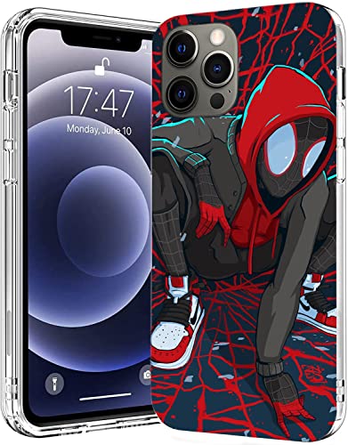 Compatible with iPhone 13 Mini Case Miles Hoodie Movies Super Heroes Morales Flexible Soft TPU Pure Clear Protective Phone Case Cover