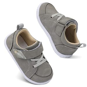 qfh unisex baby shoes boys girls sneakers infant slip on first walking shoes toddler casual star sneaker crib shoes grey 7.5-8 toddler