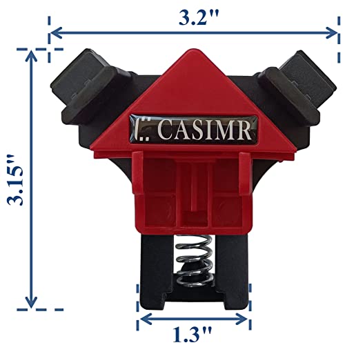 C CASIMR 90 Degree Corner Clamp, Adjustable Single Handle Spring Loaded Right Angle Clamp 4PCS, Swing Woodworking Clip Clamp Tool