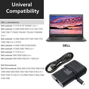 65W 45W Dell Laptop Charger USB C for Dell Latitude 5420 5520 5320 7420 7430 7400 7370 7390 7275 7285, XPS 13 7390 9350 9380 9370 9360 9310 9365 9300 9550 USB C Laptop Charger