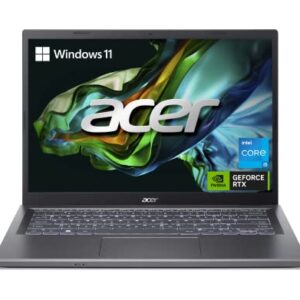 acer Aspire 5 14 Slim Laptop | 14" WUXGA (1920 x 1200) IPS | Intel Core i5-1335U | NVIDIA GeForce RTX 2050 | 16GB DDR4 | 512GB Gen 4 SSD | Wi-Fi 6E | USB4/Thunderbolt 4 | Backlit KB | A514-56GM-5932
