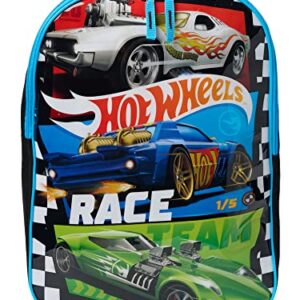 Hot Wheels 15" Backpack Race Cars Boys Kids School Bag Blue Black