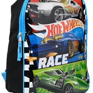 Hot Wheels 15" Backpack Race Cars Boys Kids School Bag Blue Black