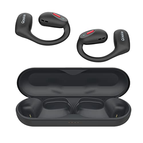 Qaekie Open Ear Headphones - Bluetooth 5.3 Wireless Headphones with Mic for iPhone & Android, Open Ear Wireless Earbuds Immersive Superior Sound, 40hrs Playtime Waterproof Sport Earbuds for Running