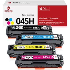 045h toner mf634cdw replacement for canon 045h 045 toner cartridge crg-045h for canon color imageclass mf634cdw mf632cdw lbp612cdw lbp612c mf632c 634c lbp612 mf632 mf634 printer (4 pack)