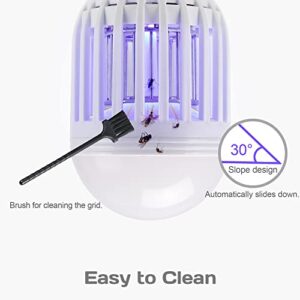 [2-Pack] BANPESTT Bug Zapper Light Bulb 2-in-1 Indoor Mosquito Zapper Gnat Trap- Electric Fly Insect Killer&Bug Catcher for Home Backyard Patio