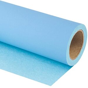 wrapaholic blue wrapping paper roll - mini roll - 17 inch x 16.5 feet - solid color paper for birthday, holiday, wedding, baby shower