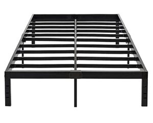 joceret california king bed frames,14 inch tall,heavy duty,3500 lbs steel slat support metal platform,no box spring needed,easy assembly,no noise,cal king bed frame,black