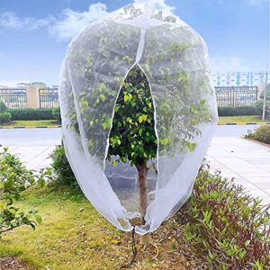 large 6.6x8.2ft garden netting plant mulch netting,with zipper and drawstring garden netting,fruit tree netting,protecting fruits flower from birds(6.6ftx8.2ft,1pc)
