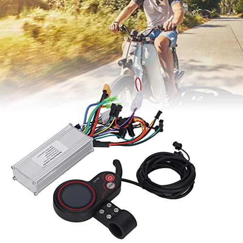 Alomejor Electric Bike Scooter Controller with Round Colorful Thumb Throttle LH100 LCD Panel for 500W Motors 48V 60V