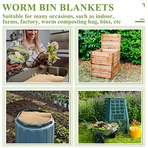 2 ft x 2ft Worm Blanket Worm Farm Kit Worm Bin Blanket Worms for Composting Fits Many Worm Bin Bag for Keeping Worms Dark Moist Warm Outdoor Garden Compost Bin Worm Farm Compost Factory