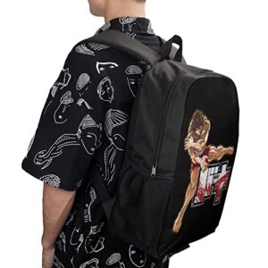 Adjzepuo Baki The Grappler Unisex Anime Backpack 17 Inch Casual Laptop Daypack Cute Daily Bookbag Outdoor Bags for Travel Picnic Camping