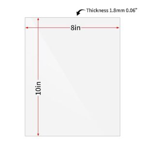 Lyeasw 8x10 Glass Replacement Sheets for Picture Frame Set of 4, 8 by 10 Real High-Definition Glass Cover