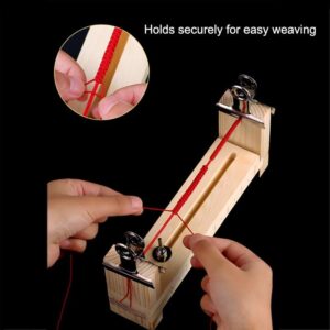 YAMSLAM Wooden Jig Bracelet Maker Wristband Maker Kit with 2 Clips Wood Bracelet Jig U Shape Clear Scale Bracelet Jig Kit DIY Hand Knitting Bracelet Jig for Bracelets Necklaces Car Hangings