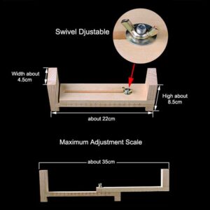 YAMSLAM Wooden Jig Bracelet Maker Wristband Maker Kit with 2 Clips Wood Bracelet Jig U Shape Clear Scale Bracelet Jig Kit DIY Hand Knitting Bracelet Jig for Bracelets Necklaces Car Hangings