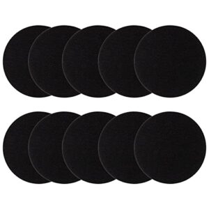 10 pack charcoal filters for kitchen compost bin, compost filters for countertop bin pail replacement, activated charcoal home bucket refill sets, round 6.7 inch