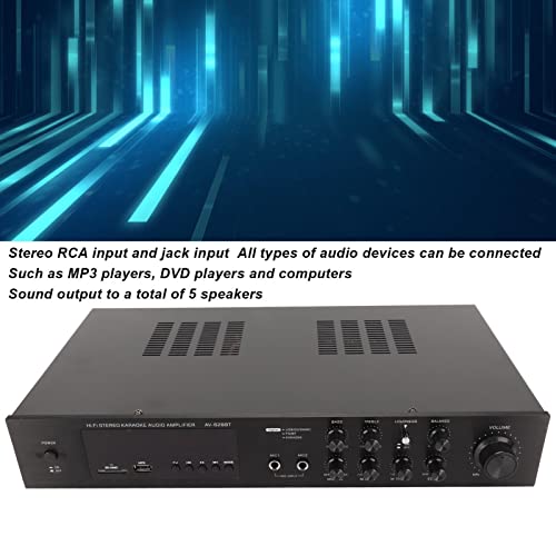 628BT Surround Sound Home Theater AV Receiver, 5.0 Channel Bluetooth Home Theater Receiver, Car Sound Stereo Amplifier for Home Theater Karaoke Party