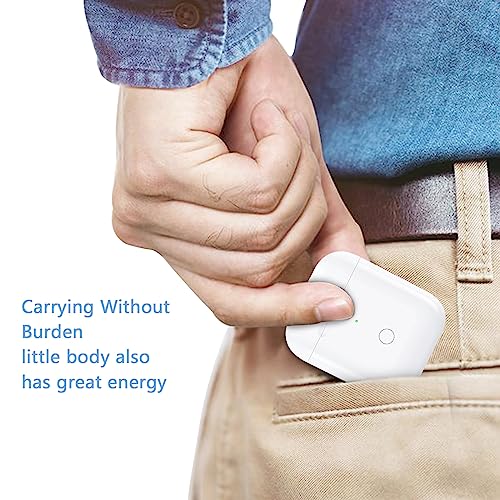 Airpod Charging Case,Wireless Airpod Replacement Charging Case Compatible with AirPods 1&2,Airpod Charger Case Only,450 mAH Airpod Battery Replacement with Bluetooth Pairing Sync Button,Cool White
