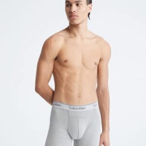 Calvin Klein Men's Active 2-Pack Boxer Brief-Amazon Exclusive, Midnight, Athletic Grey Heather, Large