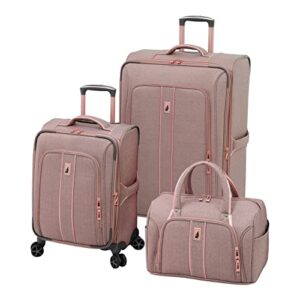 london fog newcastle 3 piece set, rose charcoal, 17", 20" and 28"
