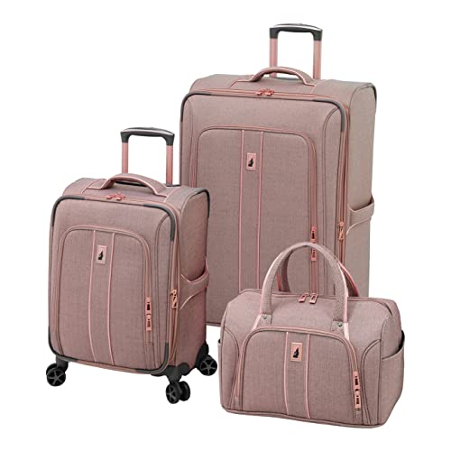 London Fog Newcastle 3 Piece Set, Rose Charcoal, 17", 20" and 28"