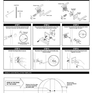 Mega Handles Passage I Lever Door Lock Handle Set for Hallway, Closet and Bathroom I Keyless Door Lock I Heavy Duty Design I Fits All Standard Door Sizes I Screws Included - Matte Black (1 Pack)