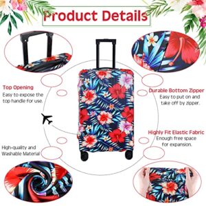 Amylove 3 Pcs Suitcase Covers Protective Washable Suitcase Protector Anti Scratch Luggage Cover Protector for 18-28 Inch Luggage (Floral)